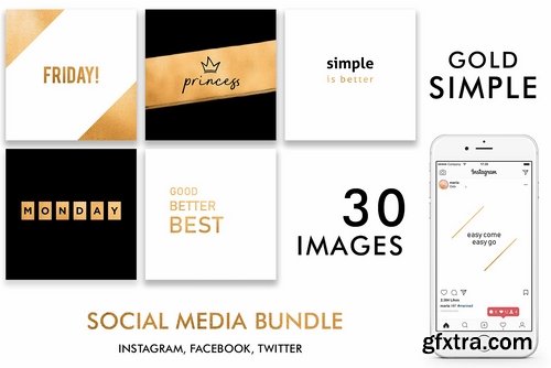 CM - Social Media, Gold Simple vol.1 2376279