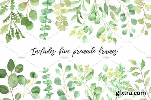 CM - Watercolor Greenery Floral Set 2376840