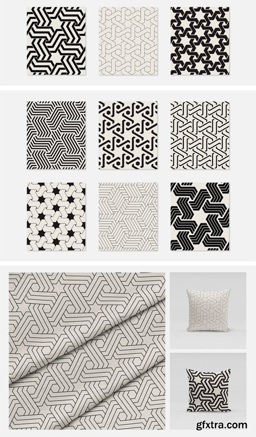 CM - Monochrome Seamless Patterns Set 2370773