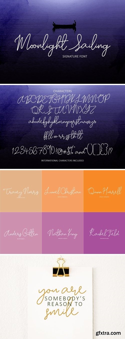 CM - Moonlight Sailing Script Font 2160639