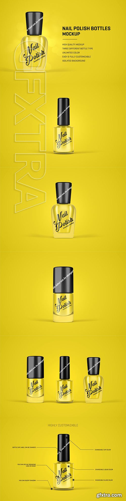 CreativeMarket - Nail Polish Bottles Mockup 2413979