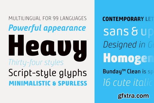 Bunday Clean Font Family