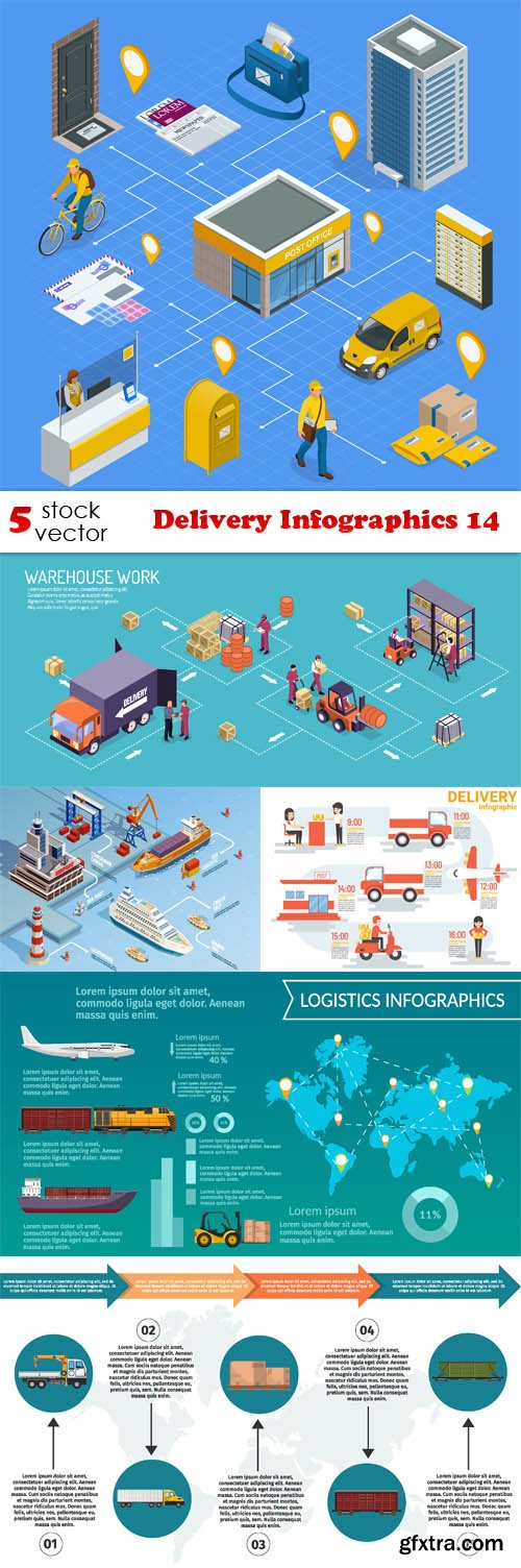 Vectors - Delivery Infographics 14