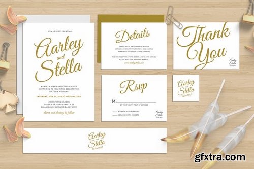 Simple Wedding Invitation Set