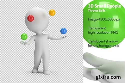 CreativeMarket - 3D Small People - Throws Balls 2417420