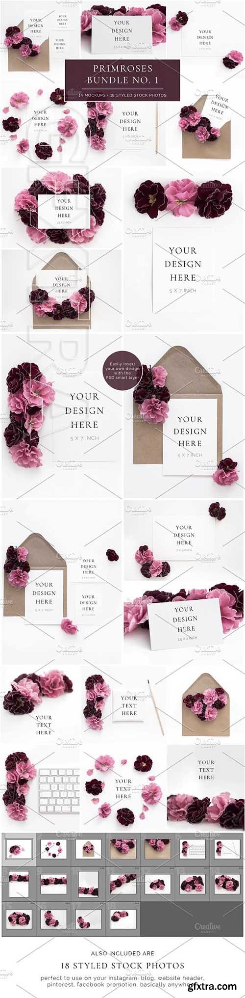 CreativeMarket - The Primroses Bundle No 1 2369114