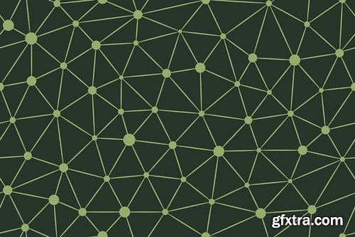 Connected Lines and Dots Seamless Patterns