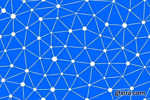 Connected Lines and Dots Seamless Patterns