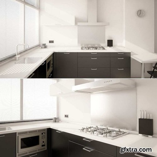 Modern Black And White Kitchen In Emmen