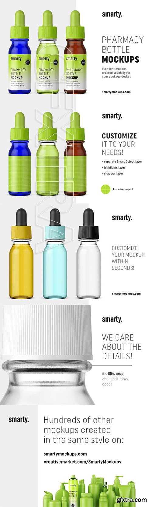 CreativeMarket - Pharmacy Dropper Bottles Mockup 2441894