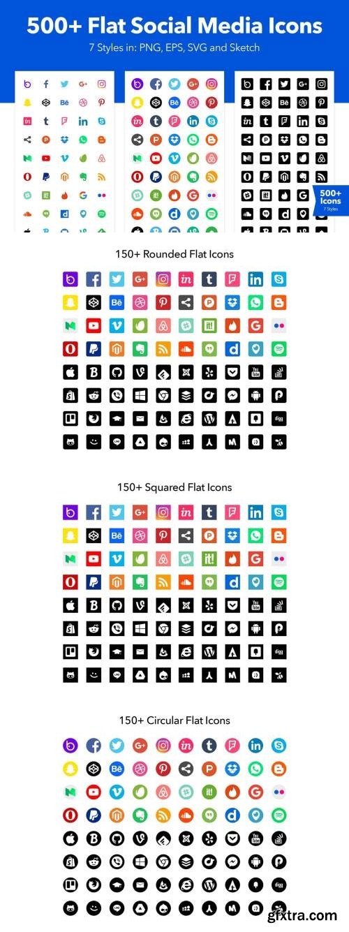 500+ Social Media Icons