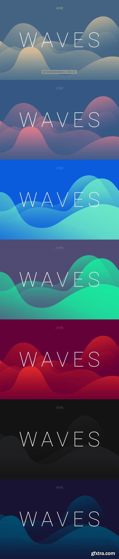 Waves | Smooth Colorful Backgrounds | Vol. 01