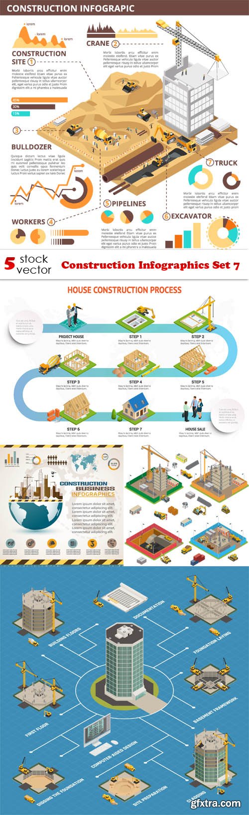 Vectors - Construction Infographics Set 7