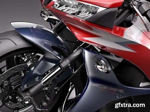 Honda CBR 600RR 2009 3d Model