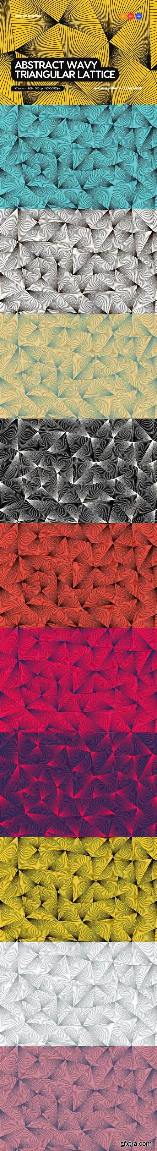 Wavy Triangular Lattice Seamless Patterns