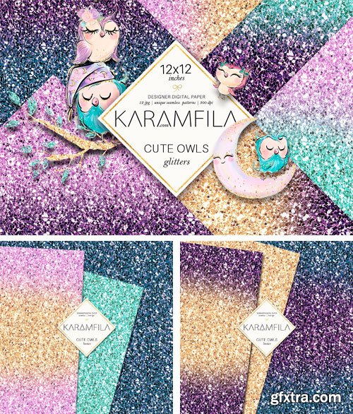 CM - Ombre Glitter Seamless Patterns 2351406