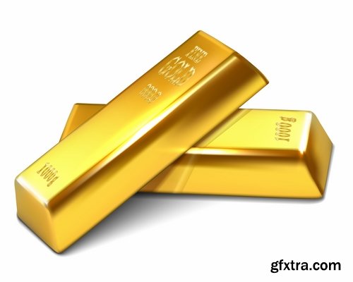 Gold bullion precious metal 25 EPS