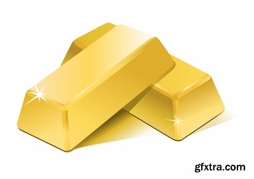 Gold bullion precious metal 25 EPS