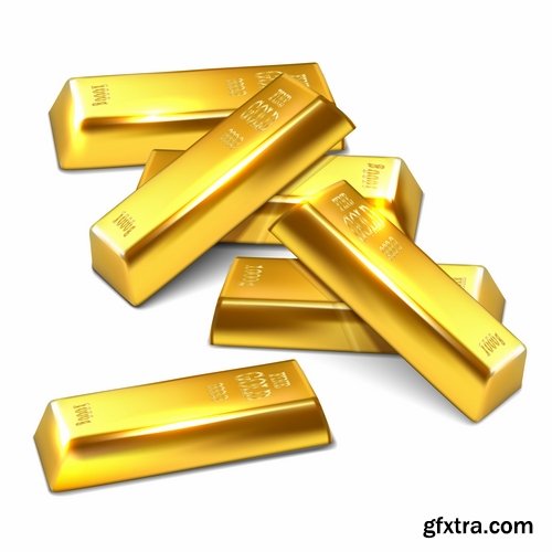 Gold bullion precious metal 25 EPS