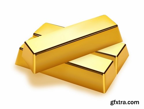 Gold bullion precious metal 25 EPS