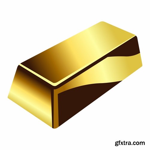 Gold bullion precious metal 25 EPS