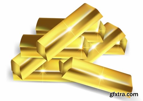 Gold bullion precious metal 25 EPS