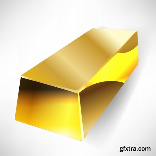 Gold bullion precious metal 25 EPS