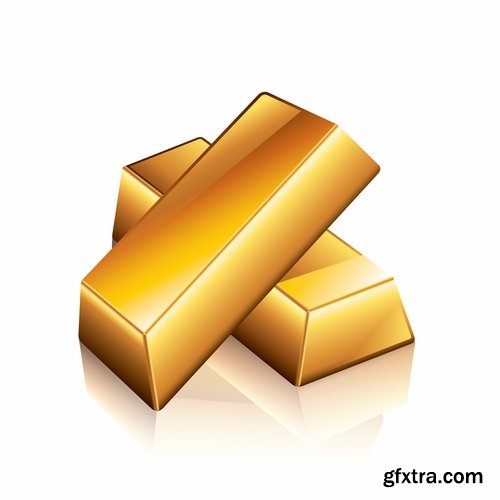 Gold bullion precious metal 25 EPS