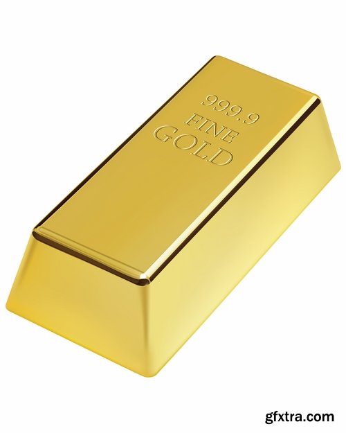 Gold bullion precious metal 25 EPS