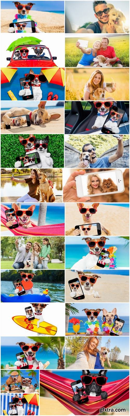 Dog selfie photography man with an animal 25 HQ Jpeg