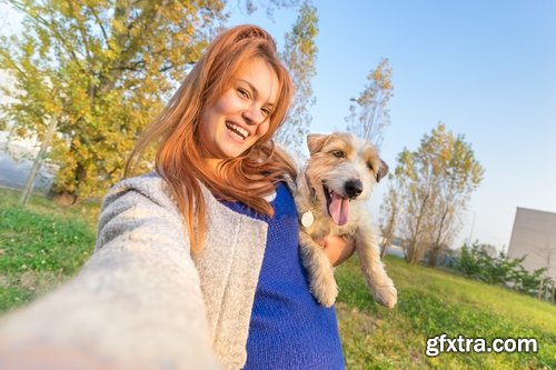 Dog selfie photography man with an animal 25 HQ Jpeg