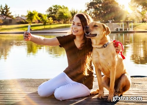 Dog selfie photography man with an animal 25 HQ Jpeg