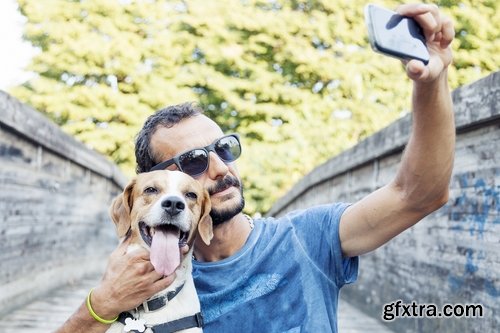 Dog selfie photography man with an animal 25 HQ Jpeg