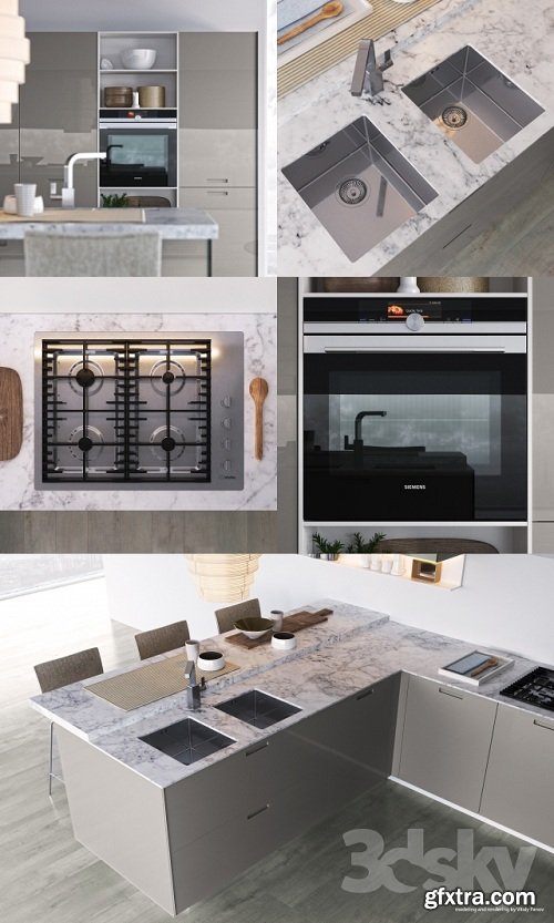 Kitchen Poliform Varenna Kyton 2 (vray, corona)