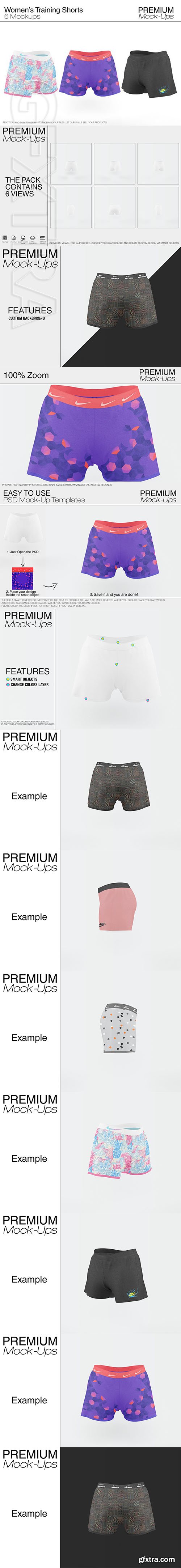 CreativeMarket - Womens Training Shorts Mockup 2390761