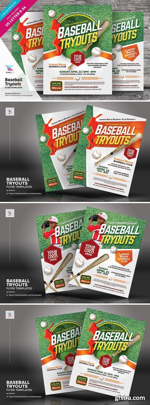 CM - Baseball Tryouts Flyer Templates 2377879