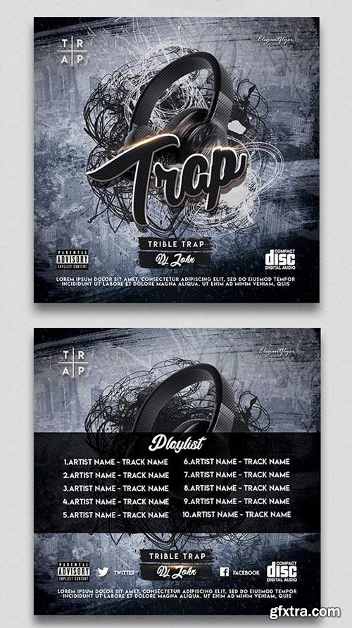 Trible Trap V1 2018 CD Cover PSD Template