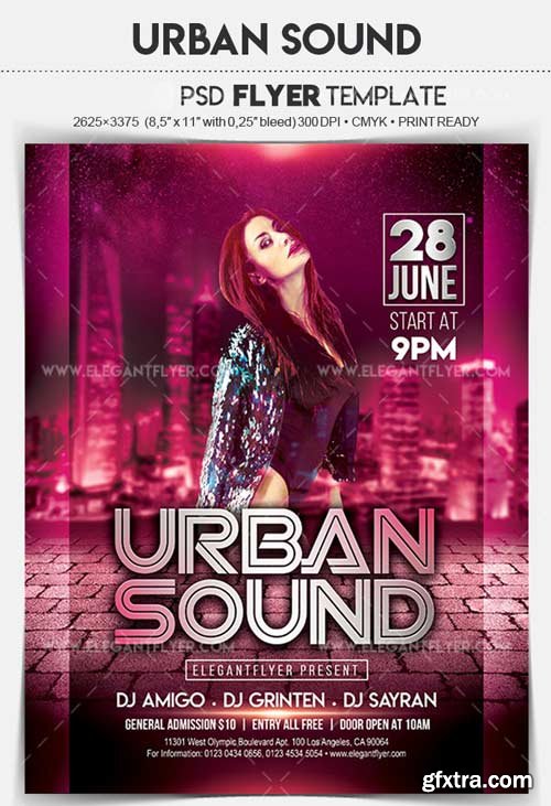 Urban Sound V9 2018 Flyer PSD Template