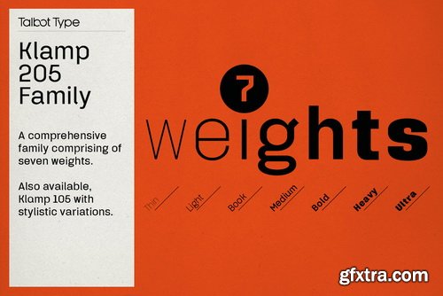 Klamp 205 Font Family