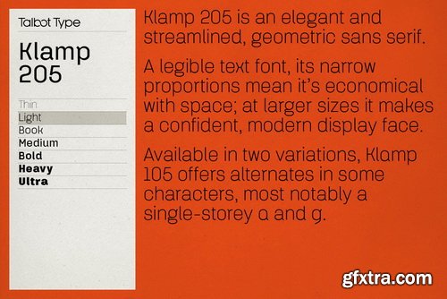 Klamp 205 Font Family