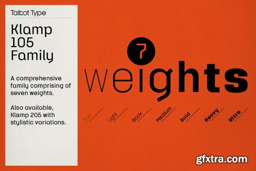 Klamp 105 Font Family