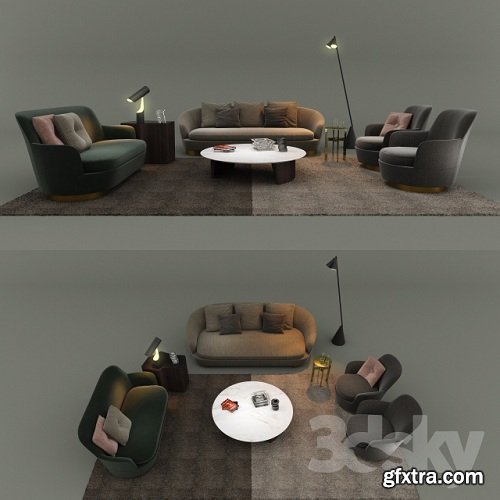 Minotti 2017 Set1 3d Model