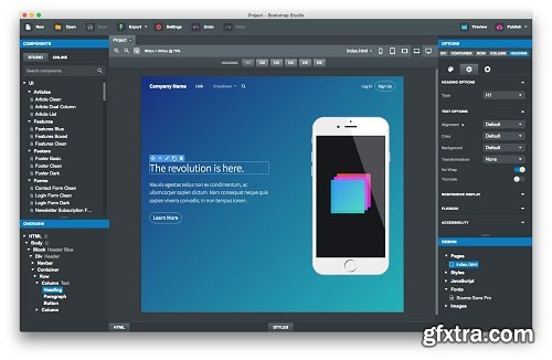 Bootstrap Studio 4.1.2 macOS