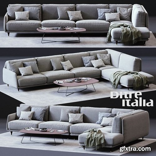 Ditre Italia ELLIOT Corner Sofa 3D Model