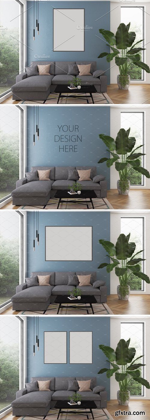 CM - Interior mockup - blank wall mock up 2379384