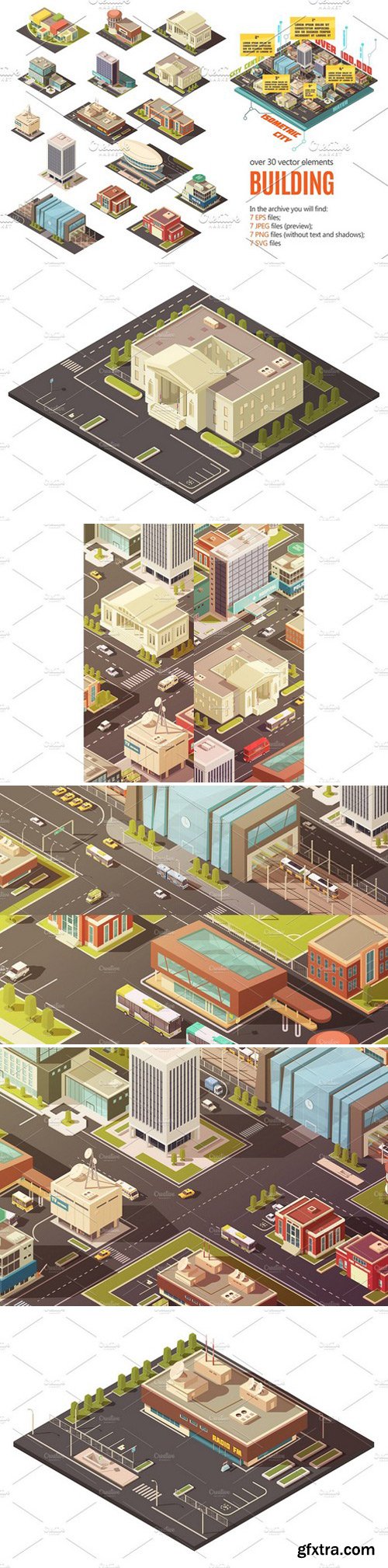 CM - City Buildings Isometric Set 2379443