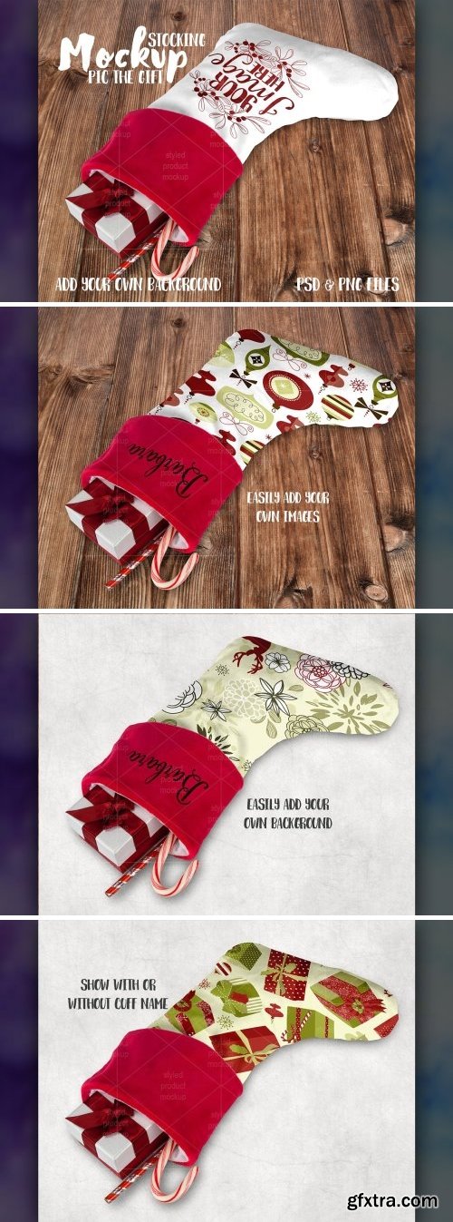 CM - Christmas Stocking Mockup 1569574