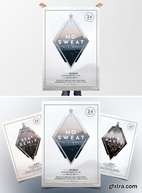 CM - Minimal Event - 3 PSD Flyer Template 2079923