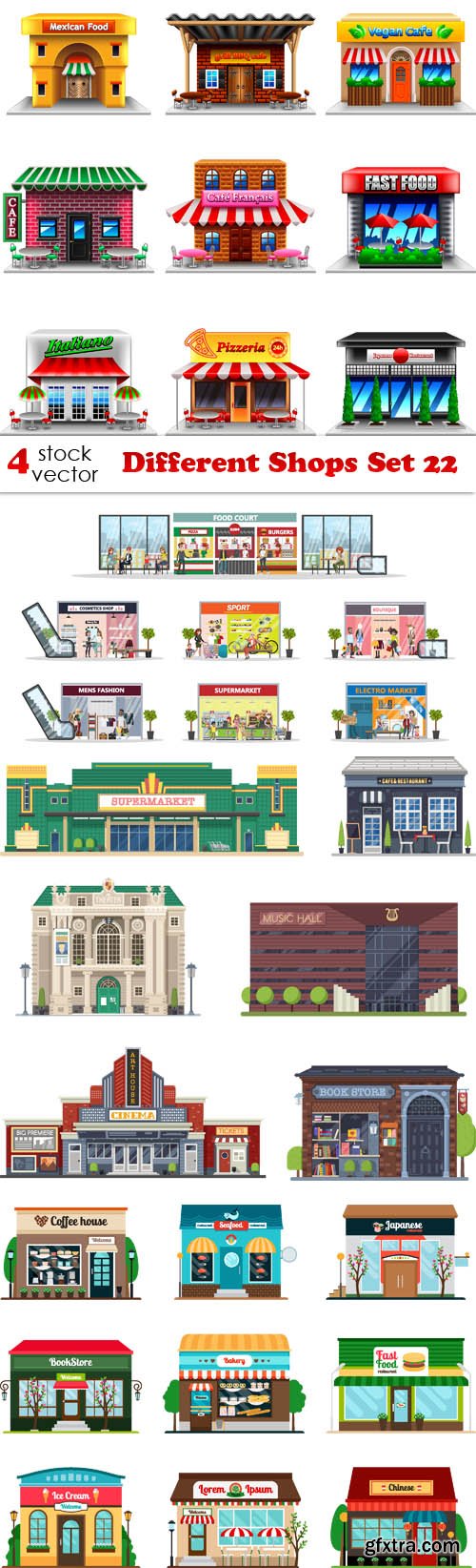 Vectors - Different Shops Set 22