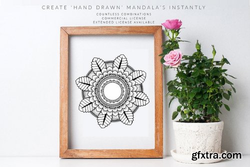 CreativeMarket Mandala Illustrator Brushes 2296923